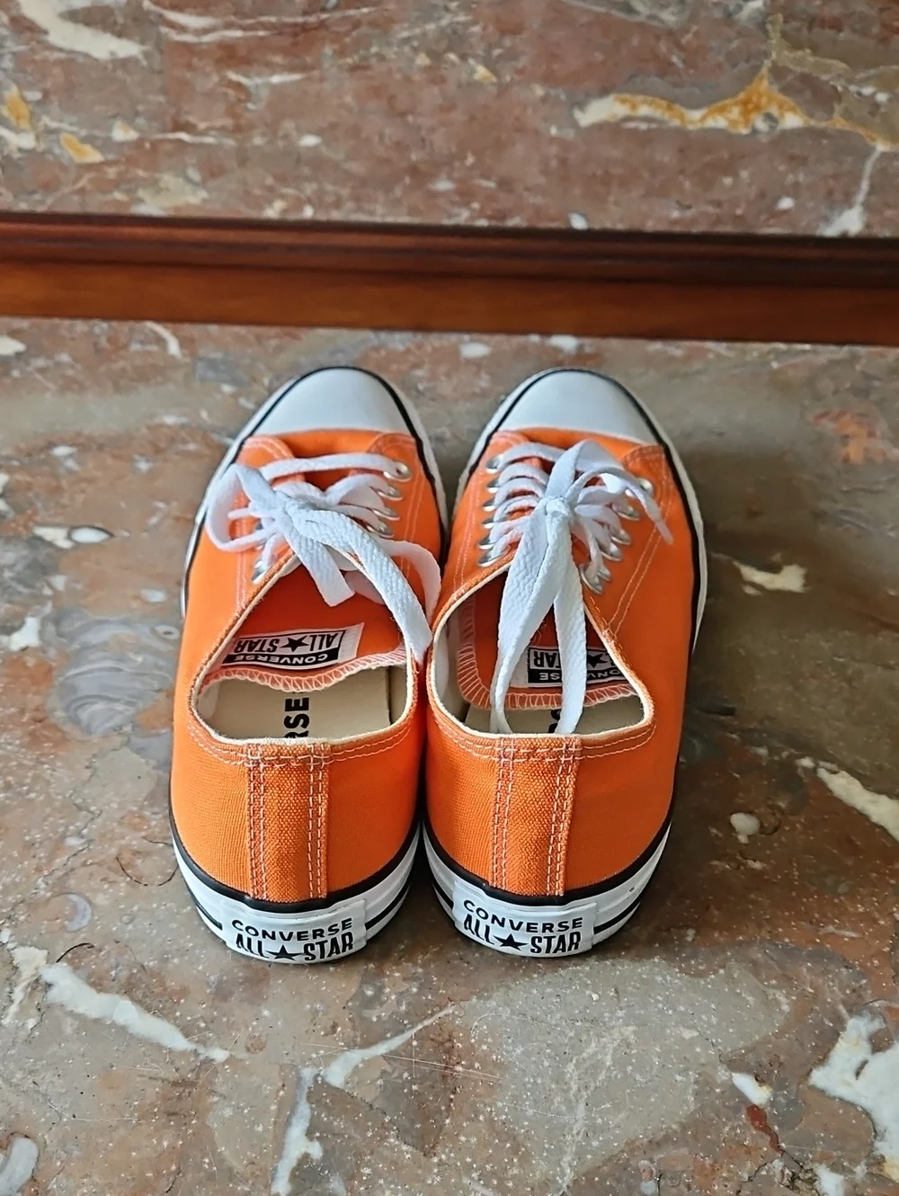 Converse Orange Low Top Sneakers Unisex W7 M5
